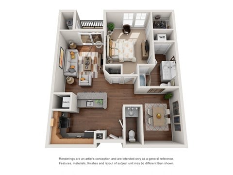 The Monti Floor Plan at The Tuscany, Alexandria, 22304
